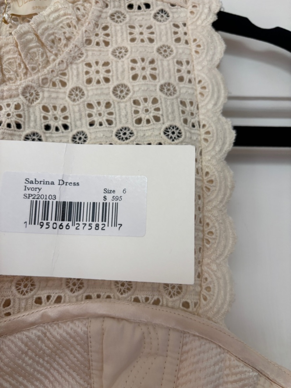 Ulla Johnson Sabrina Dress Crochet Silk Mini Dress Size 6 Medium‎ Lace Up Adjust - Picture 13 of 16